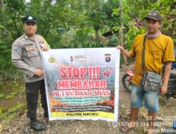 Bhabinkamtibmas Polsek Maliku, Himbau Masyarakat jaga Hutan dan Lahan dengan Baik