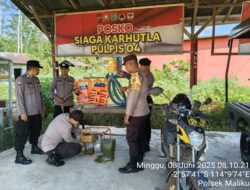 Polsek Maliku, Konsisten Cek Kesiapan Sarpras Karhutla di Posko Karhutla