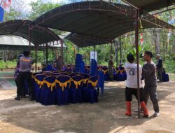 Babinsa Koramil 1008-03/Tanjung Turut Gotong Royong Sambut Lomba Posyandu Tingkat Provinsi