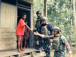 Satgas Yonif 611/Awang Long, Laksanakan Komunikasi Sosial di Kampung Sempan Timur, Mimika, Papua Tengah