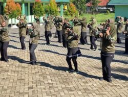Jaga Kebugaran Seluruh Personel Beserta Persit Kodim 1009/Tla Melaksanakan Olahraga Bersama