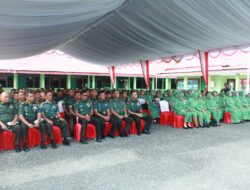Penuh Semangat, Anggota Kodim 1008/Tabalong Sambut Kunjungan Danrem 101/Antasari