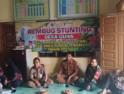 Babinsa Guha dan Lintas Sektor Bersatu, Rumuskan Strategi Penurunan Stunting di Desa Guha