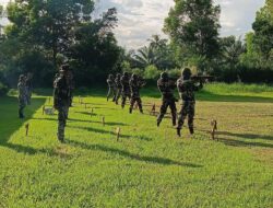 Asah Kemampuan Tempur, Personel Kodim 1009/Tanah Laut Latihan Menembak