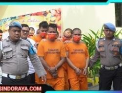 Polres Pasuruan Berhasil Ungkap Empat Kasus Menonjol dan Amankan Lima Tersangka