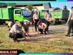 Sinergi Tiga Pilar, Polres Madiun Kota Kerja Bakti di Lokasi Dapur MBG Dukung Program Nasional