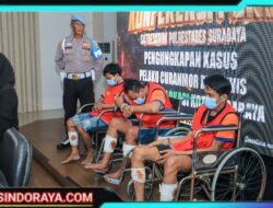Polrestabes Surabaya Kembali Berhasil Amankan Tiga Tersangka Spesialis Curanmor