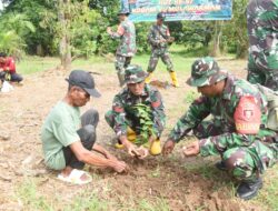 Kodim 1002/Hulu Sungai Tengah Tanam 200 Pohon Sambut HUT ke-67 Kodam VI/Mulawarman