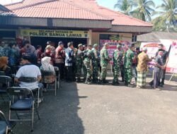 HUT Bhayangkara ke-79, Danramil Lettu Inf Ponidi Beri Kejutan untuk Kapolsek Banua Lawas