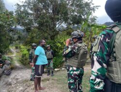 Wujud Kepedulian Dengan Warga, Satgas Yonif 611/Awang long Gelar Komsos di Kampung Jila