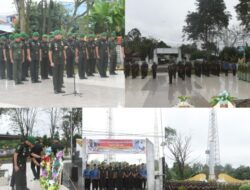 Khidmat Kodim, 1002/HST dan Yonif 621/Manuntung Tabur Bunga di TMP Kusuma Bangsa