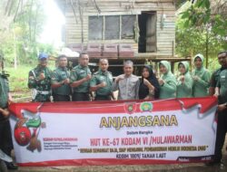 Rayakan HUT Ke-67 Kodam VI/Mulawarman Kodim 1009/Tla Melaksanakan Anjangsana