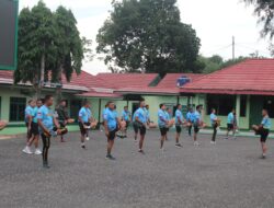 Kodim 1008/Tabalong Gelar Lari Pagi, Bersama untuk Jaga Kebugaran Prajurit