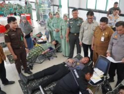 Jelang Peringatan Hut Kodam XII/Tpr Ke-67, Kodim 1208/Sambas Gelar Bakti Sosial Donor Darah