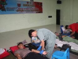 Gandeng PMI Tanah Laut Kodim 1009/Tla Gelar Baksos Donor Darah Sambut HUT Kodam VI/Mulawarman