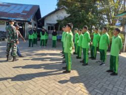 Latihan PBB, Babinsa Barabai Bina Mental dan Disiplin Siswa Sejak Dini