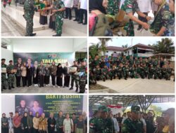 Dandim 1208/Sambas Dampingi Kunjungan Pangkogabwilhan 1, Ke PLBN Aruk Dan Gelar Bakti Sosial Kepada Pamtas Dan Masyarakat