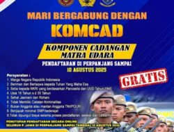 Pendaftaran Calon Komponen Cadangan (Komcad) Reguler Tahun 2025 Resmi Dibuka: Siapkan Dirimu Bela Negara Tanpa Dipungut Biaya