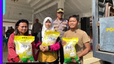 Gelar Bazar, Polres Blitar Dukung Gerakan Pangan Murah, Salurkan Beras SPHP Untuk Masyarakat