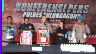 Polres Tulungagung Berhasil Amankan Tersangka Pengedar Narkoba Diduga Jaringan Internasional, Sita Sabu 1,2kg