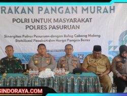 Polres Pasuruan Komitmen Gelar Gerakan Pangan Murah, Siapkan 2 Ton Beras Untuk Warga Sukorejo dan Tosari