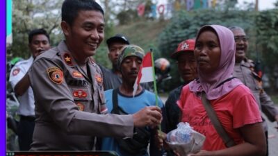 Polres Jember Tebar Kebaikan di Hari Kemerdekaan, Berbagi Makanan Bergizi Gratis Untuk Kaum Rentan