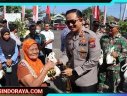 Polres Magetan Kembali Gelar Gerakan Pangan Murah di 4 Kecamatan Warga Full Senyum