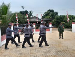 Babinsa Koramil 1009/-01/Jorong Serda Kasduri Memberikan Pelatihan Bagi Linmas Desa Jilatan