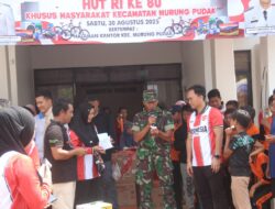 Jalan Sehat dan Pasar UMKM Meriahkan HUT RI ke-80 di Kecamatan Murung Pudak