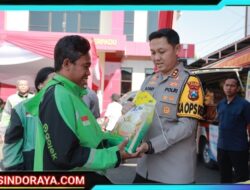 Polres Jember Hadirkan Pasar Murah, Pengemudi Ojol Bawa Pulang Sembako Dengan Senyum Sumringah
