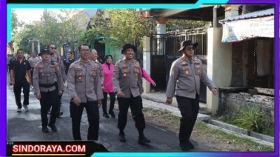 Kapolres Nganjuk Ajak Anggota Jalan Sehat 5 KM, Cara Sehat Jaga Kebugaran Sekaligus Patroli Sapa Warga