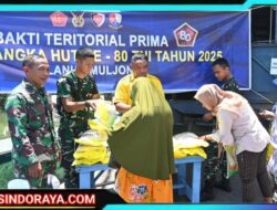 Lanud Muljono Gelar Bazar Beras Murah Bakti Teritorial Prima Dalam Rangka HUT Ke-80 TNI Tahun 2025