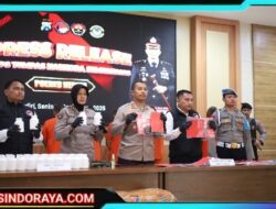 Polres Kediri Berhasil Amankan 16 Tersangka 98,48 gram Sabu dan Ratusan Ribu Okerbaya