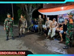 Polsek Wonorejo Gandeng TNI dan Banser, Sambangi Pos Kamling Untuk Cipta Kamtibmas