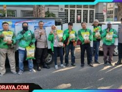 Polres Gresik Gelar Gerakan Pangan Murah Masyarakat dan Driver Ojol Sumringah