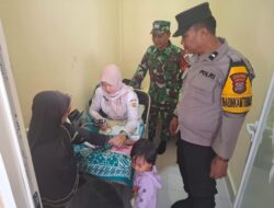 Sinergi TNI-Polri, Posyandu Nusa Indah Barabai Berjalan Lancar