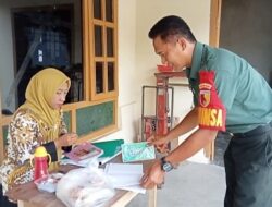 Babinsa Jajar Dampingi Bidan Desa, dalam Percepatan Penanganan Stunting