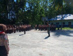 Babinsa Koramil 1002-04/Labuan Amas Selatan Bina Pramuka di SMP Negeri 9 Barabai