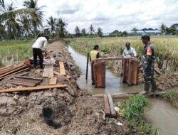 Hadir Di Lokasi Pembangunan Pintu Air Irigasi, Sertu Abdullah Pastikan Kegiatan Berjalan Lancar Sesuai Harapan