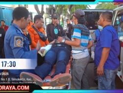 Diduga Terobos Lampu Merah, Pengendara Asal Pasuruan Tabrak Seorang Wartawan di Surabaya