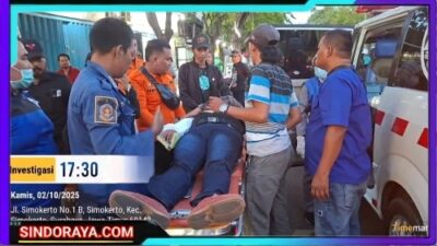 Diduga Terobos Lampu Merah, Pengendara Asal Pasuruan Tabrak Seorang Wartawan di Surabaya