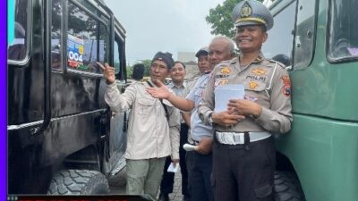 Cegah Kecelakaan, Satlantas Polres Malang Gelar Ramp Check Jeep Wisata Bromo