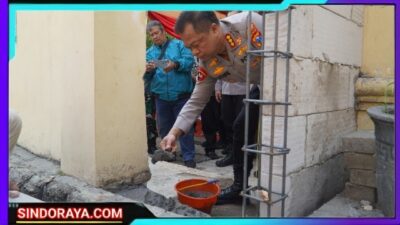 Kapolrestabes Surabaya Apresiasi Partisipasi Warga Dalam Pembangunan Pagar Polsek Wonokromo