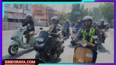 Polres Pasuruan Bersama Toga Tomas dan Komunitas Gelar Touring Bersholawat Untuk Kamseltibcarlantas