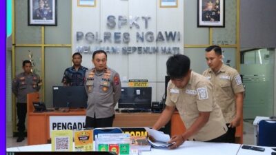 Wakapolda Jatim Kunjungi Polres Ngawi Tinjau Kesiapan Pelayanan Masyarakat di SPKT