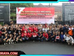 Polresta Malang Kota Perkuat Sinergi Bersama Serikat Buruh Wujudkan Kondusifitas Kamtibmas