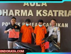 Polsek Pabean Cantikan Bekuk Dua Pelaku Curanmor di Depan Toko Listrik Jagalan Surabaya