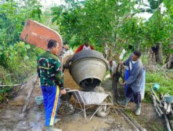 Berkat Mesin Molen, Pekerjaan Satgas TMMD ke-126 Kodim 1208/Sambas Jadi Lebih Ringan