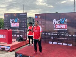 Kodim 1208/Sambas dan PT Telkomsel Gelar Fun Run Peringati HUT TNI dan Sumpah Pemuda ke-80