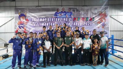 Danrem 101/Ant Didampingi Bupati Tala Serta Dandim 1009/Tla Hadiri Final Pertandingan Tinju Porprov Kalsel Ke-XII